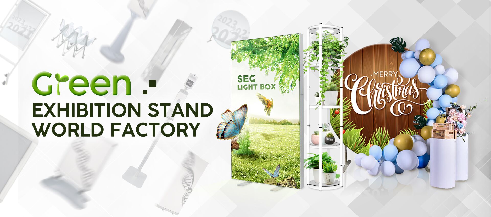 GREEN EXHIBITION STAND WORLD FACTORY