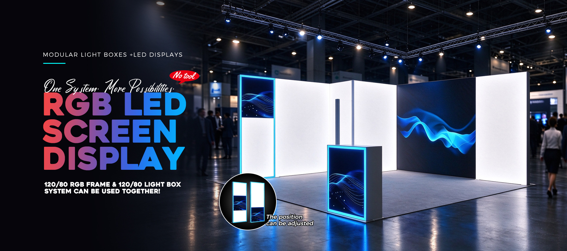 Led Screen Display For Sale, 120/80 Rgb Frame & 120/80 Light Box System Can Be Used Together!