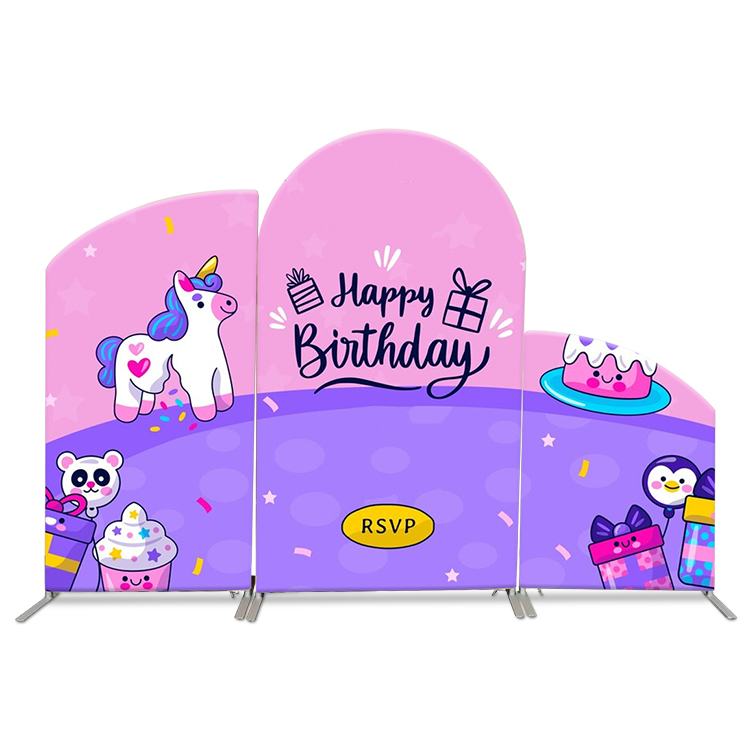 Birthday Party Arched Backdrop LT-PS008