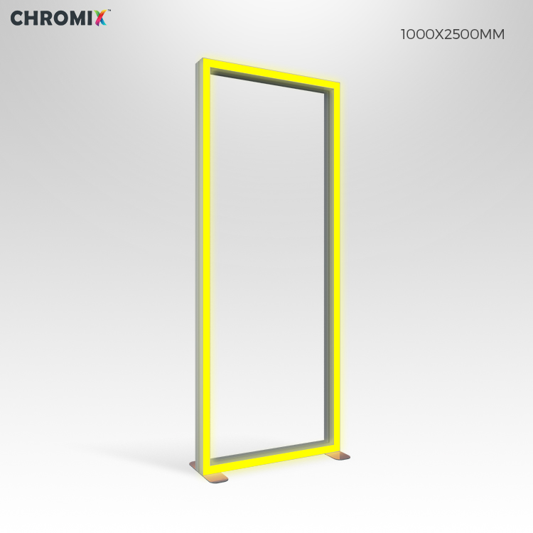 إطار حافة بإضاءة LED RGB مقاس 1000 × 2500 مم