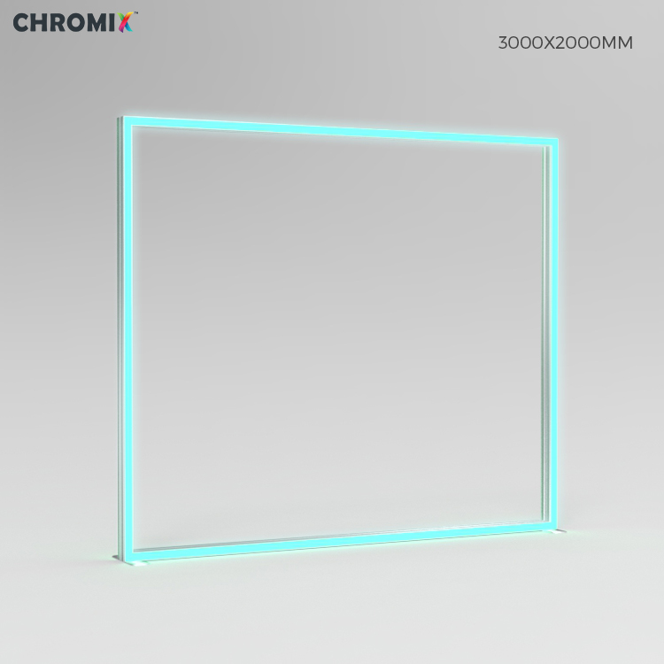 إطار حافة بإضاءة LED RGB مقاس 3000 × 2000 مم