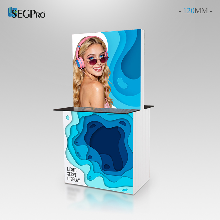 Double Worktop SEG Backlit Promotional Counter