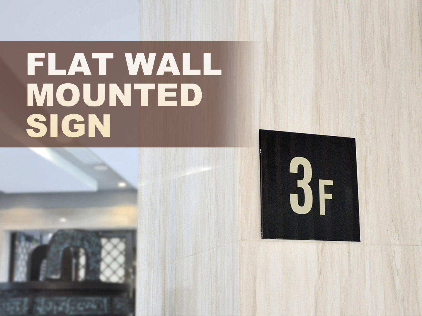 Flat Wall Mounted Sign for sale