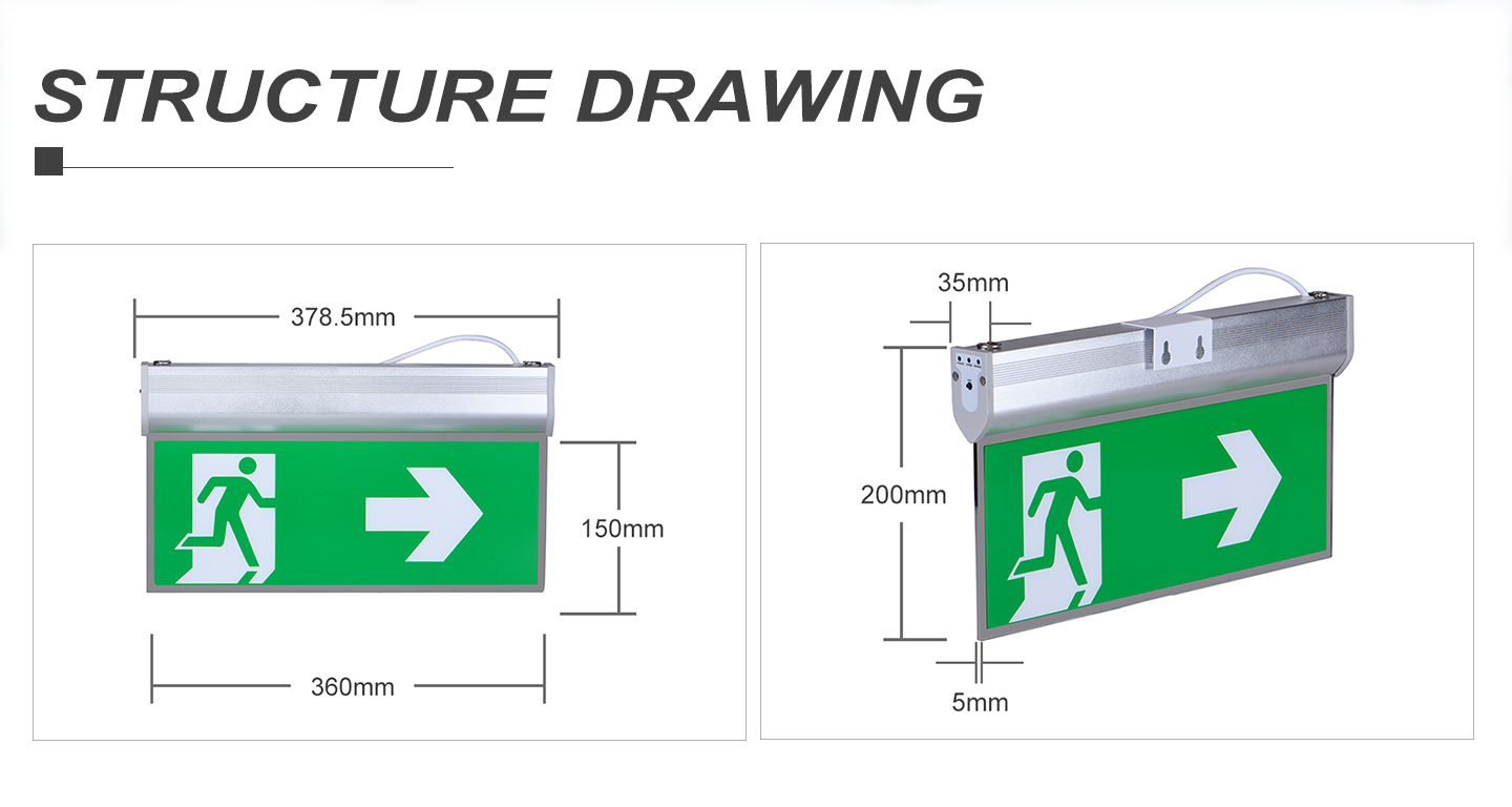 Emergency Exit sign structure
