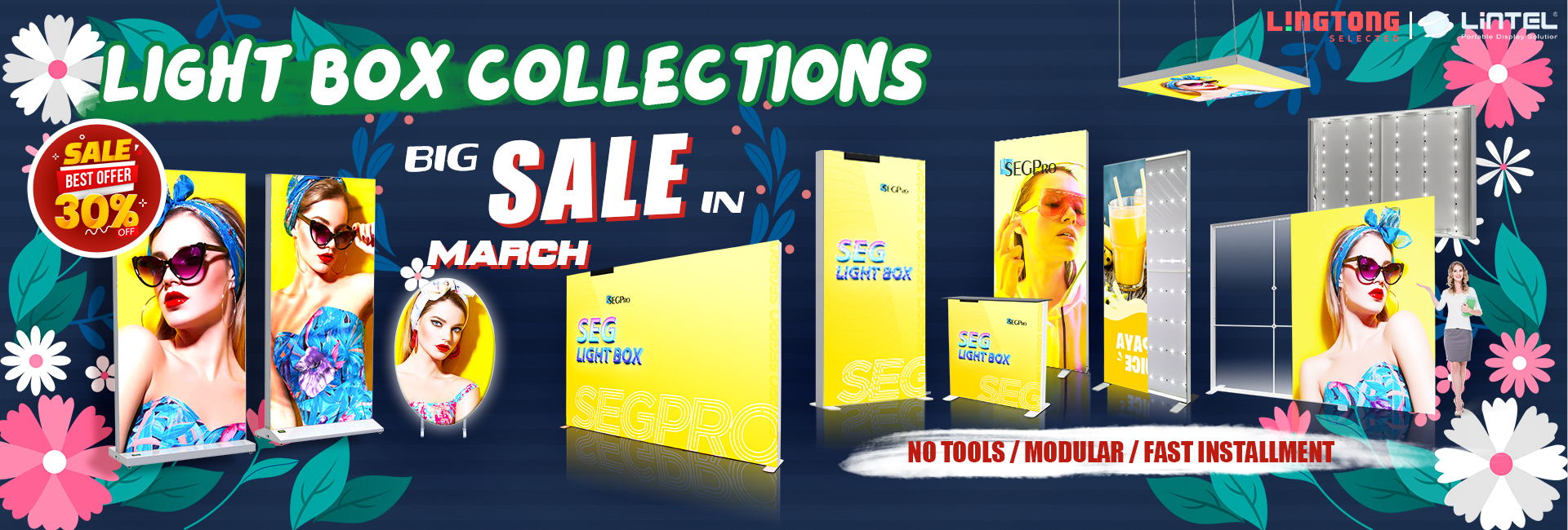 LED SEG light box big sale in march