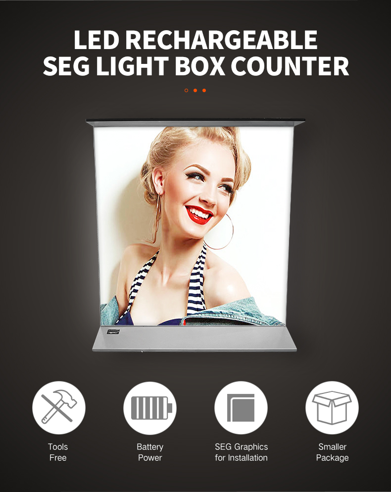 Rechargeable SEG Light Box Counter Characteristic