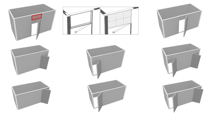вход в конференц-зал через лайтбокс