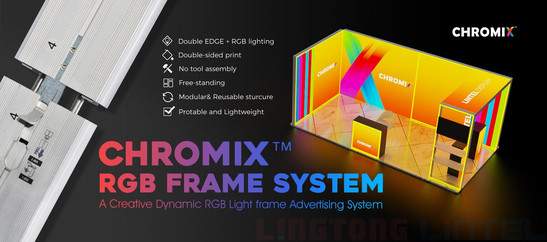 CHROMIX LED edge frame display system