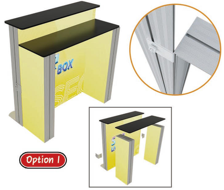 SEG Light Box Promotional Counter with Storage