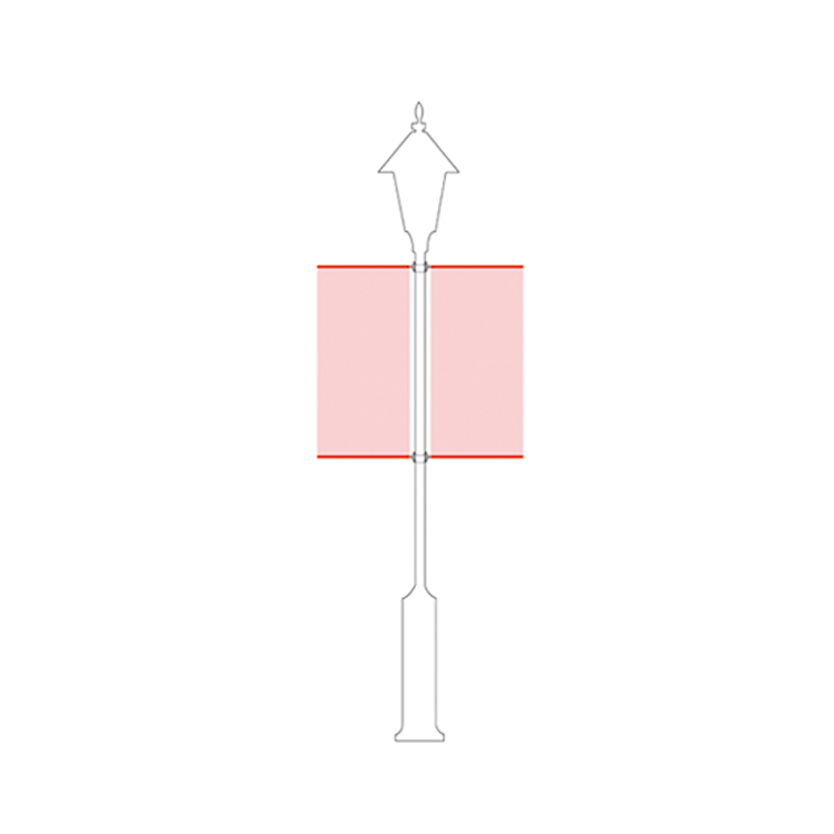 Single Sided Light Pole Banner