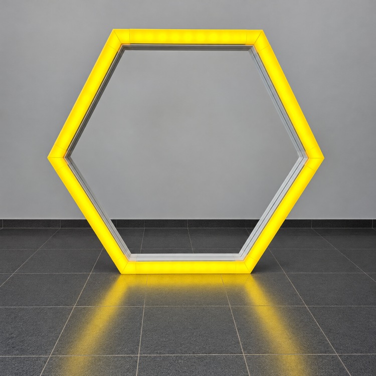 Custom-Shaped RGB Frames CHROMIX custom-shaped RGB frames for distinctive exhibition designs