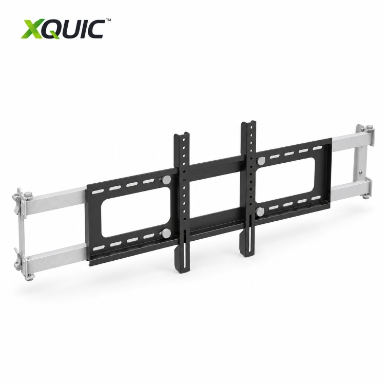 XQUIC™ TV mount bracket with horizontal support, mounting plate and vertical rails